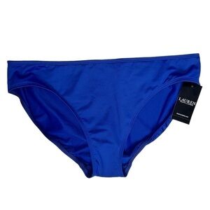 Lauren Ralph Lauren 12 Beach‎ Club Solid Hipster Bottoms Sapphire Blue NWT